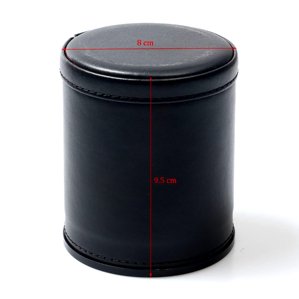 Leather Dice Cup Set with 6 Do - Board Game Yahtzee recension och pris