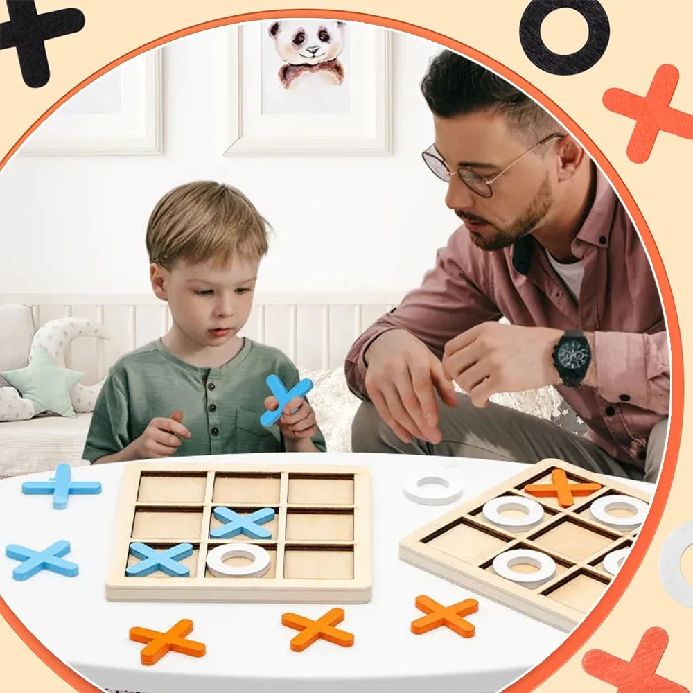 Wooden XO Tic Tac Toe Game Min - Board Game Ideas recension och pris