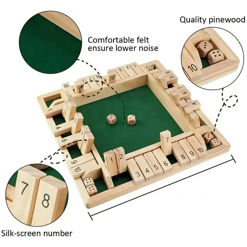 Deluxe Four Sided 10 Numbers S - Board Game Organization recension och pris