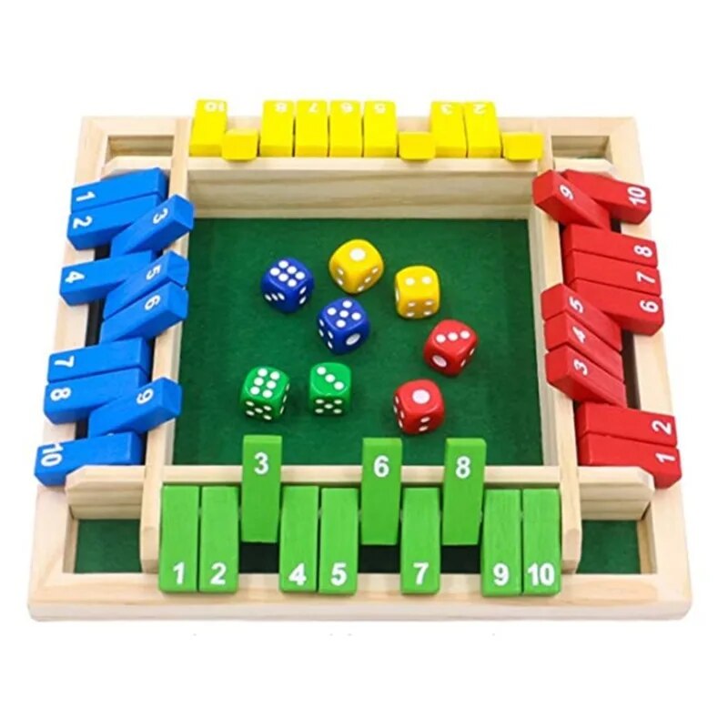 Wooden Dice Board Game Shut Th - Board Game Organization recension och pris