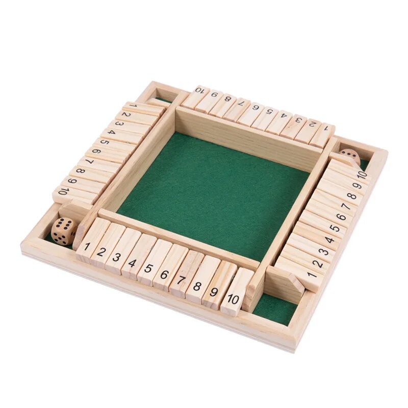 Wooden Dice Board Game Shut Th - Board Game Organization recension och pris