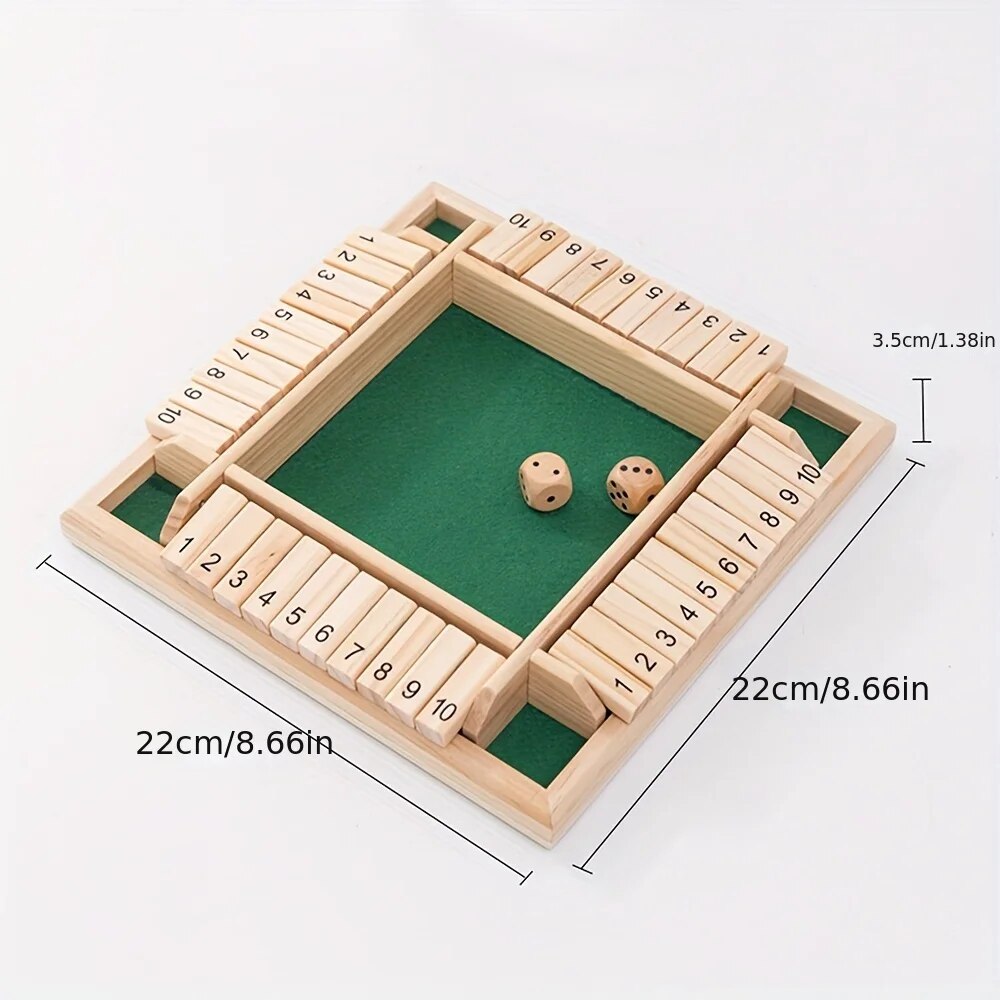 Wooden Dice Board Game Shut Th - Board Game Organization recension och pris
